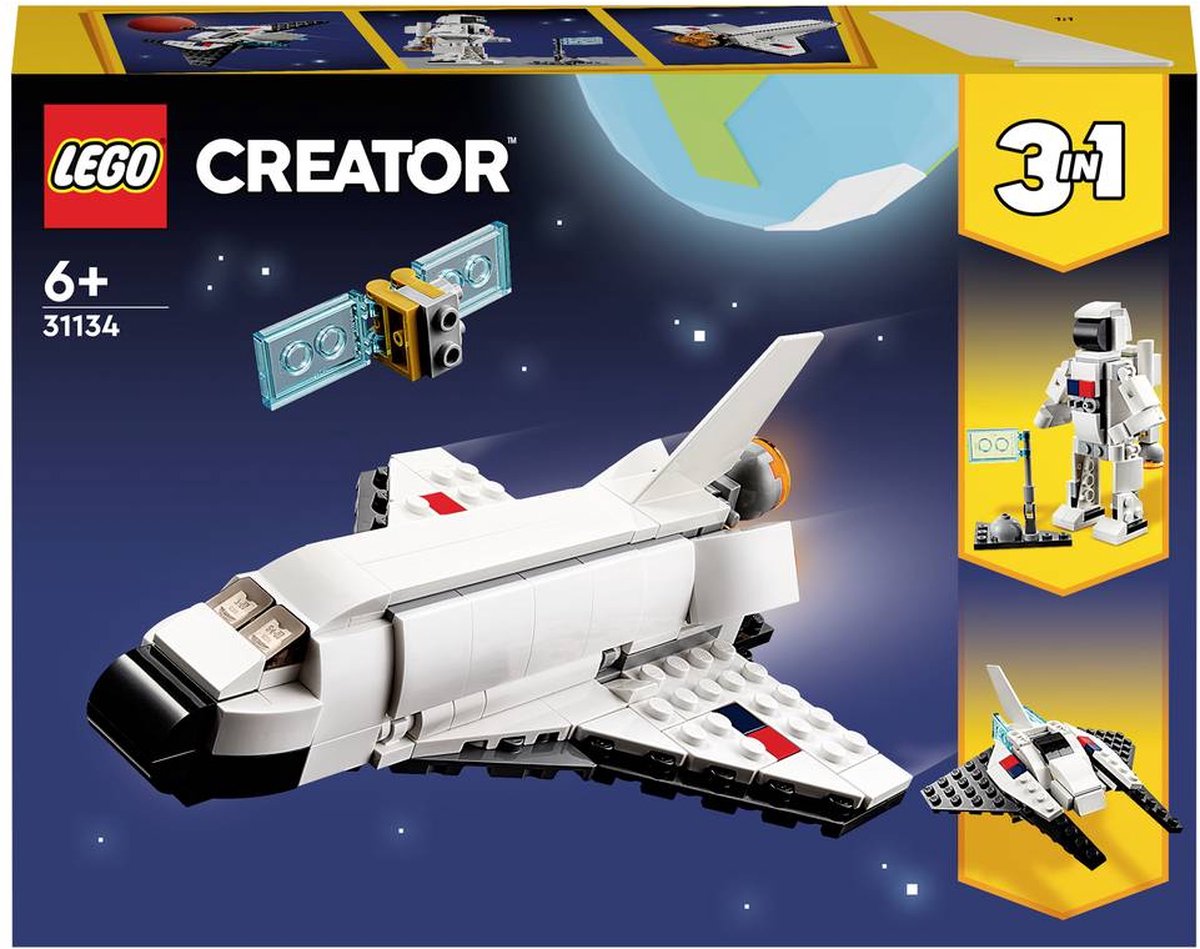 LEGO Creator 3in1 Space Shuttle Ruimteschip Set - 31134