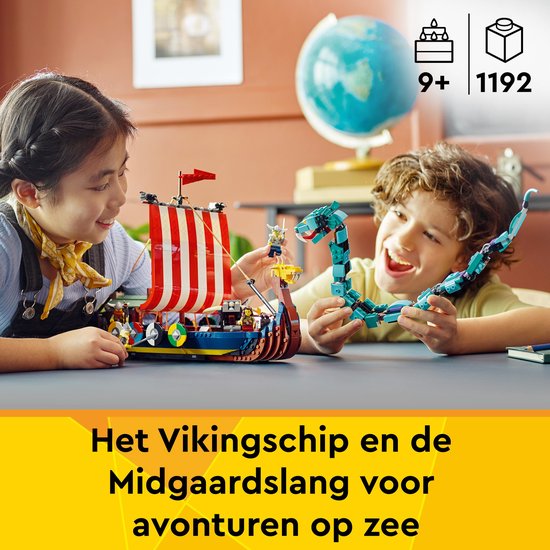 LEGO Creator Vehicles Vikingschip en de Midgaardslang - 31132