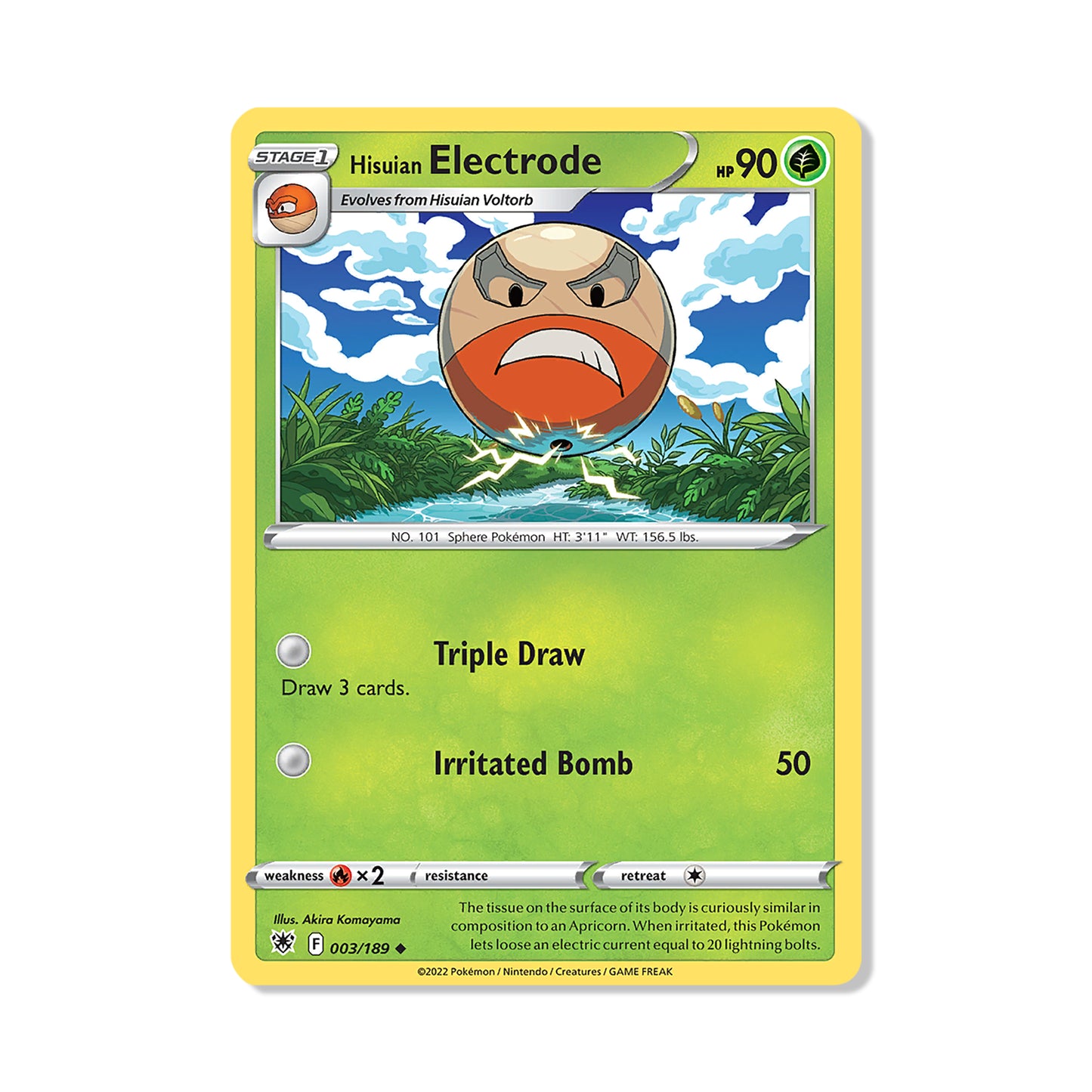 Hisuian Electrode Pokémon Pokémon Astral Radiance - Normal kaart | Engels