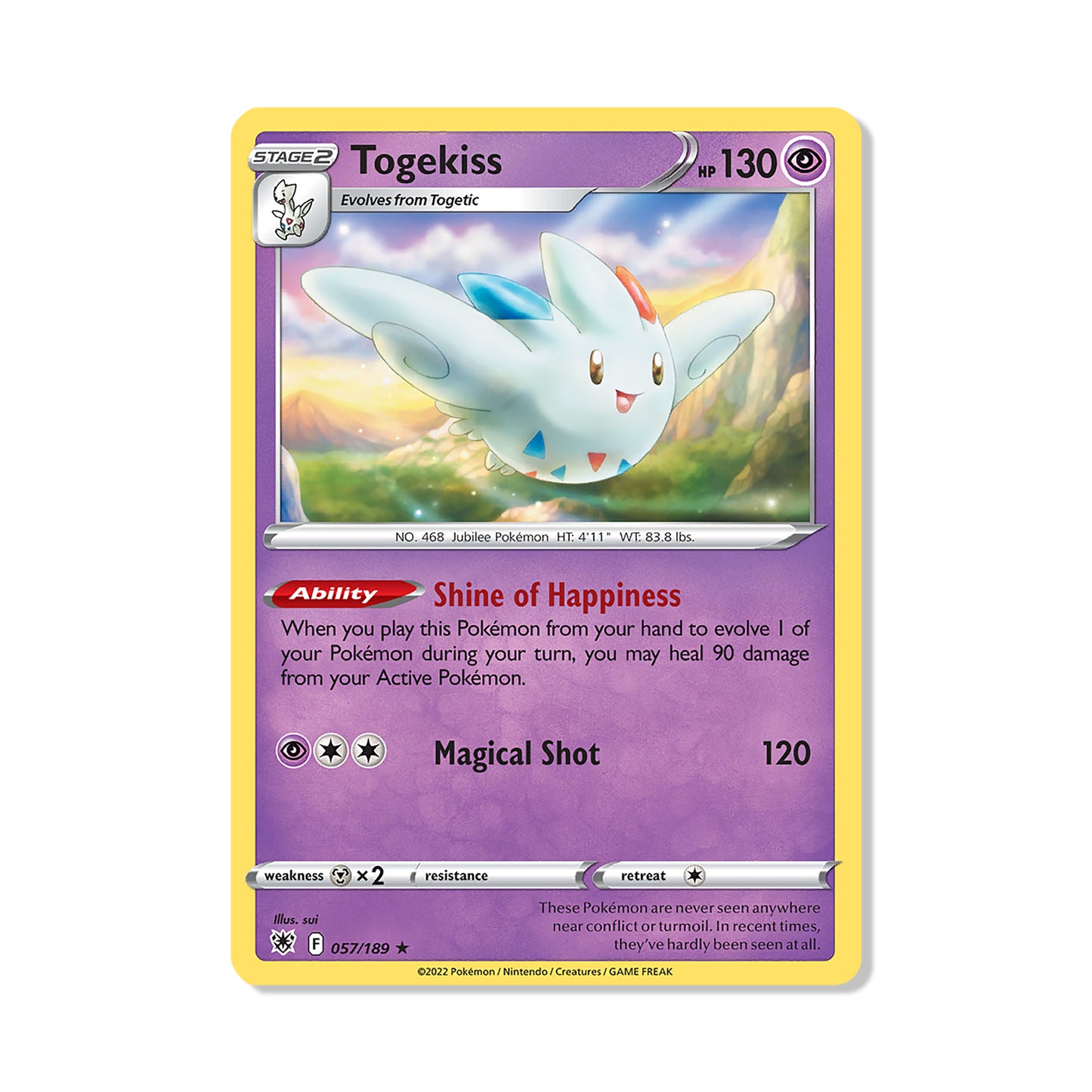 Togekiss Pokémon Pokémon Astral Radiance - Normal kaart | Engels