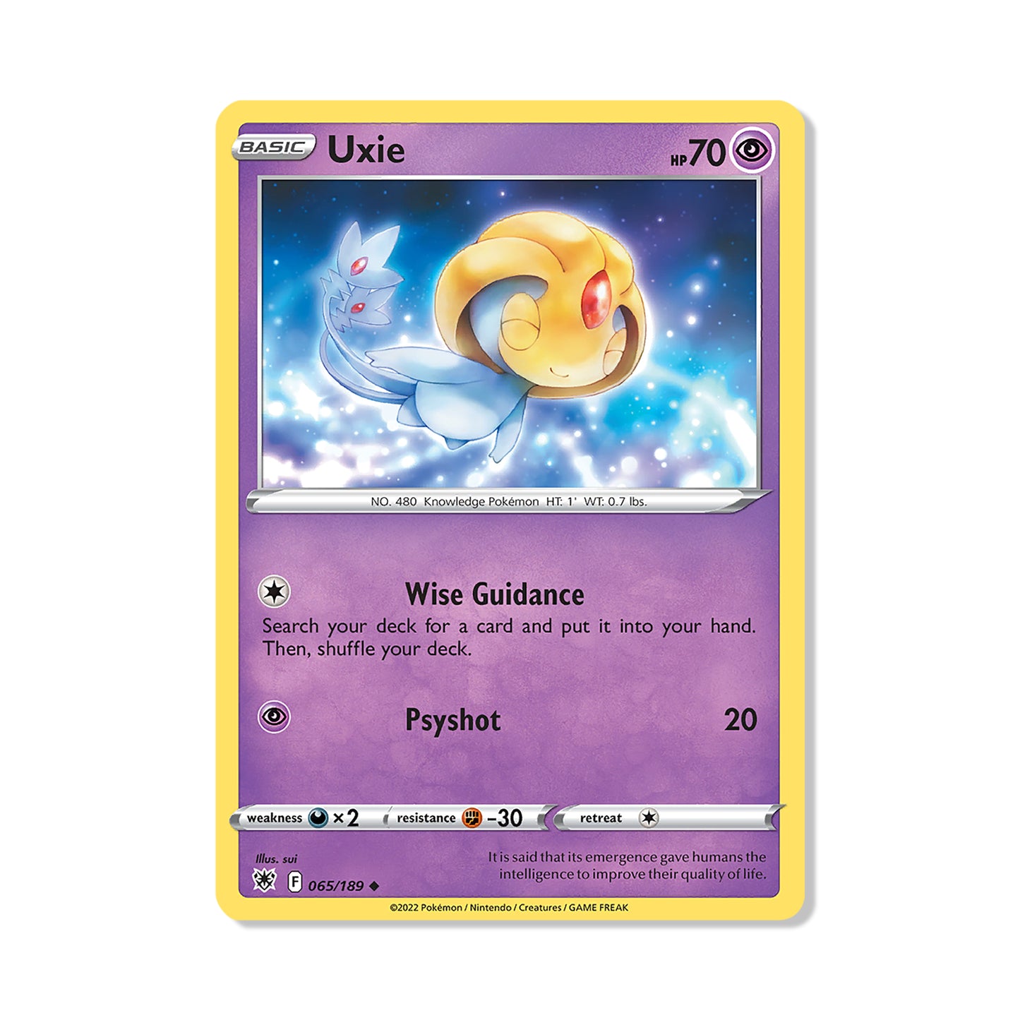 Uxie Pokémon Pokémon Astral Radiance - Normal kaart | Engels