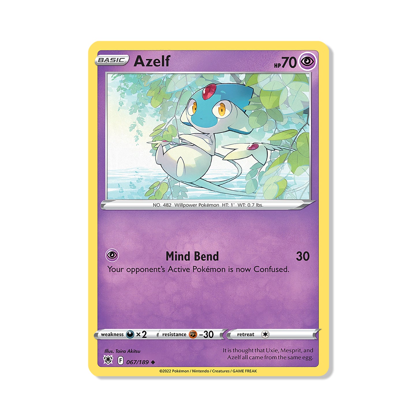 Azelf Pokémon Pokémon Astral Radiance - Normal kaart | Engels