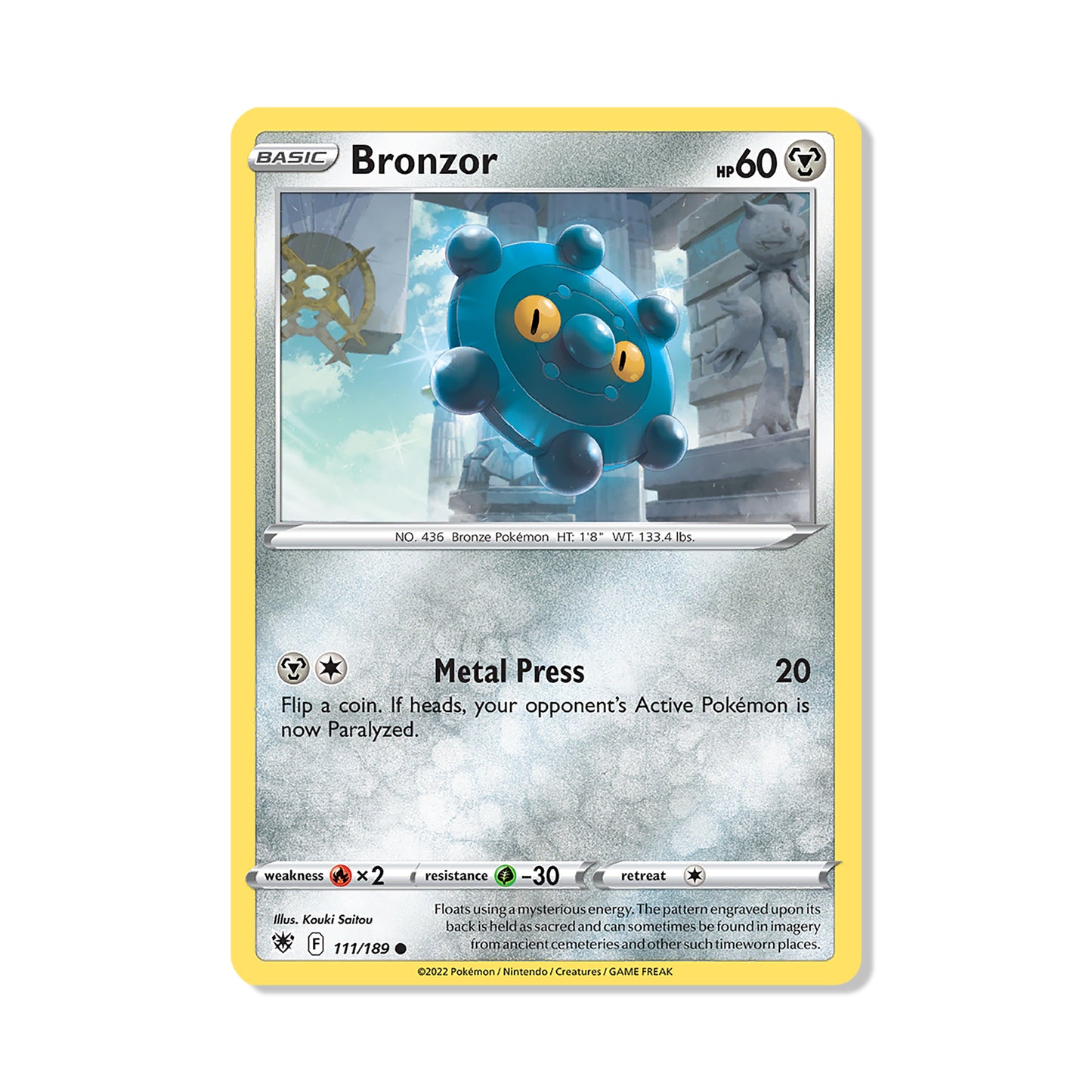 Bronzor Pokémon Pokémon Astral Radiance - Normal kaart | Engels