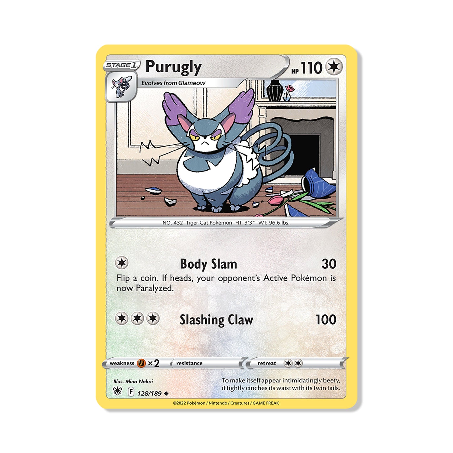 Purugly Pokémon Pokémon Astral Radiance - Normal kaart | Engels