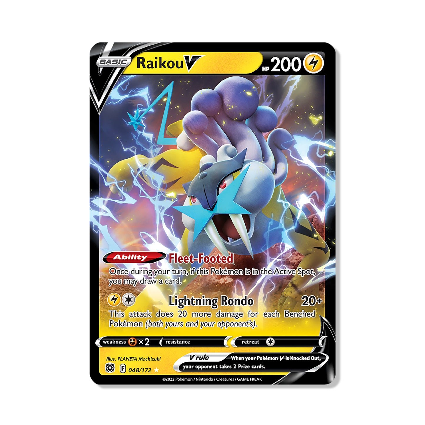 Raikou V Pokémon Sword & Shield Brilliant Stars - Full Art kaart | Engels