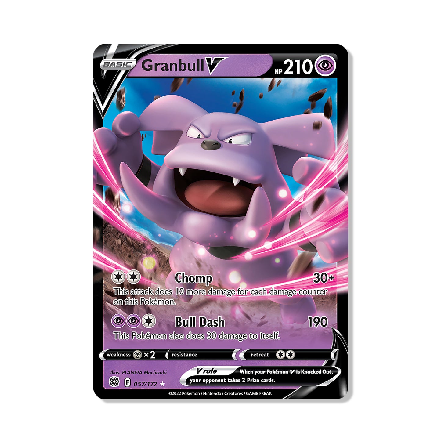 Granbull V Pokémon Sword & Shield Brilliant Stars - Full Art kaart | Engels