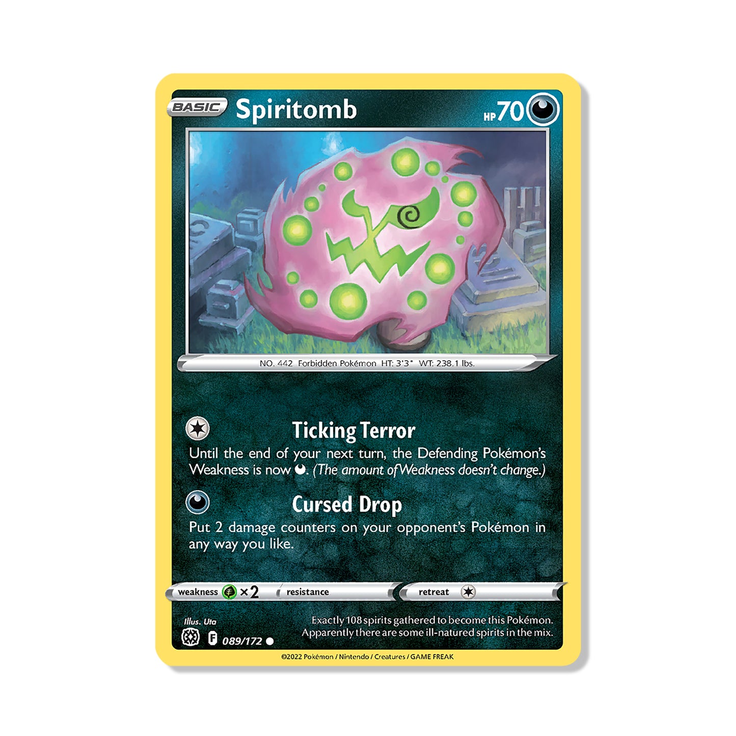 Spiritomb Pokémon Sword & Shield Brilliant Stars - Normal kaart | Engels
