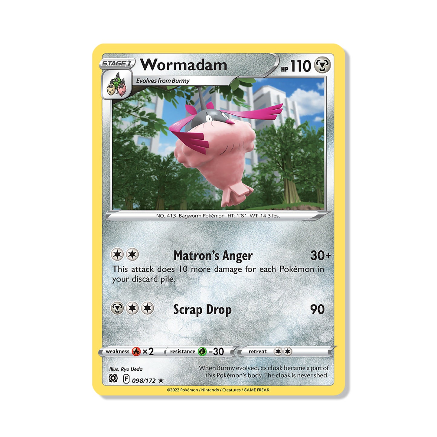 Wormadam Pokémon Sword & Shield Brilliant Stars - Normal kaart | Engels