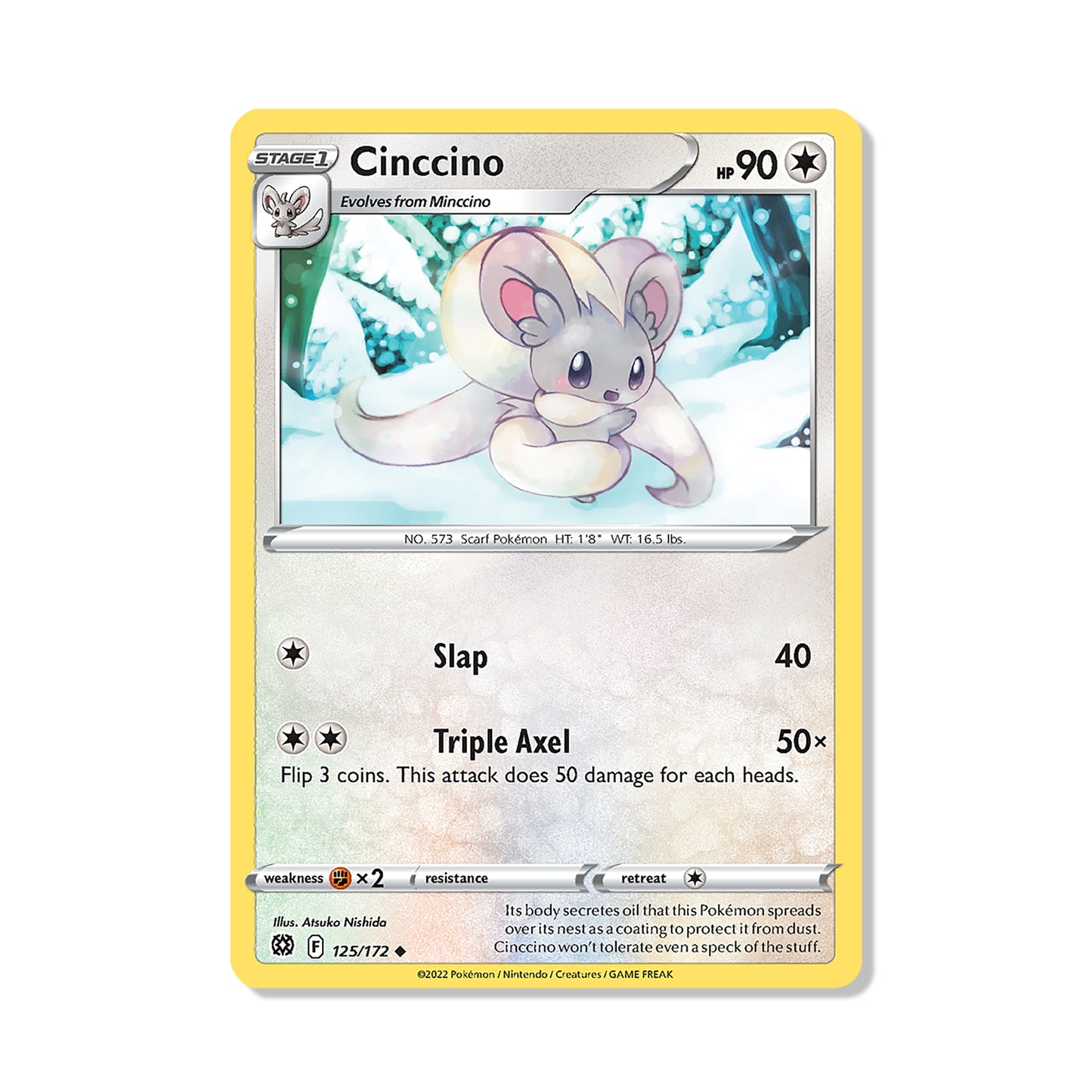 Cinccino Pokémon Sword & Shield Brilliant Stars - Reverse Holo kaart | Engels