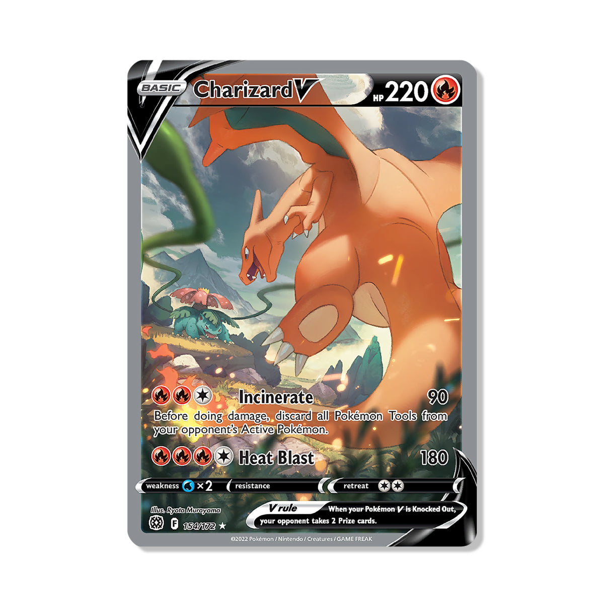Charizard V Pokémon Sword & Shield Brilliant Stars - Full Art kaart | Engels