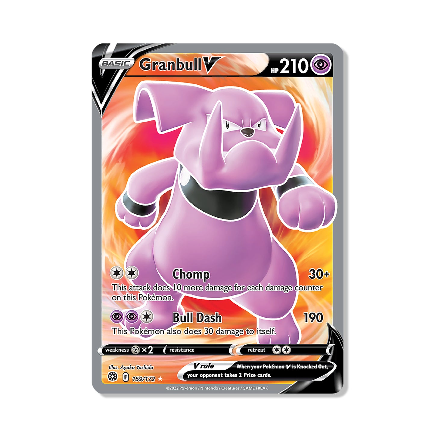 Granbull V Pokémon Sword & Shield Brilliant Stars - Full Art kaart | Engels