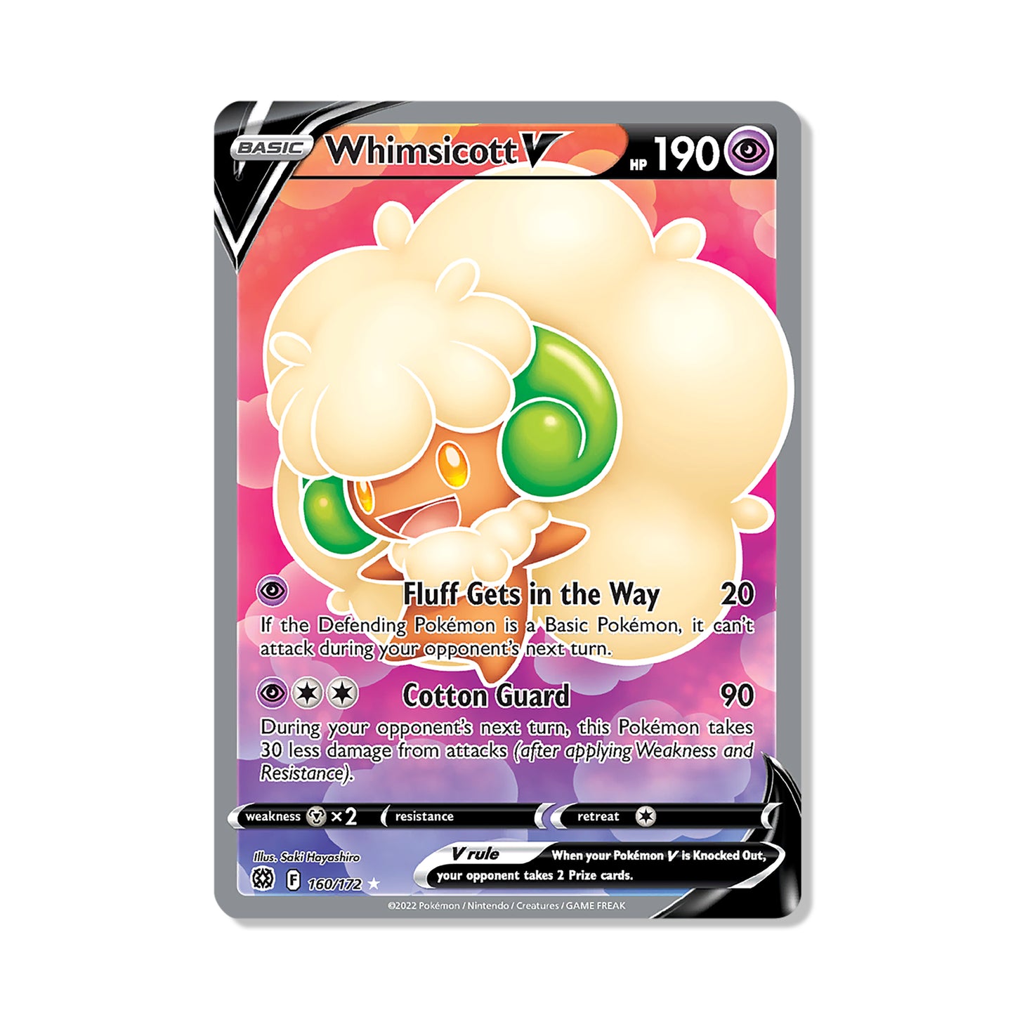 Whimsicott V Pokémon Sword & Shield Brilliant Stars - Full Art kaart | Engels