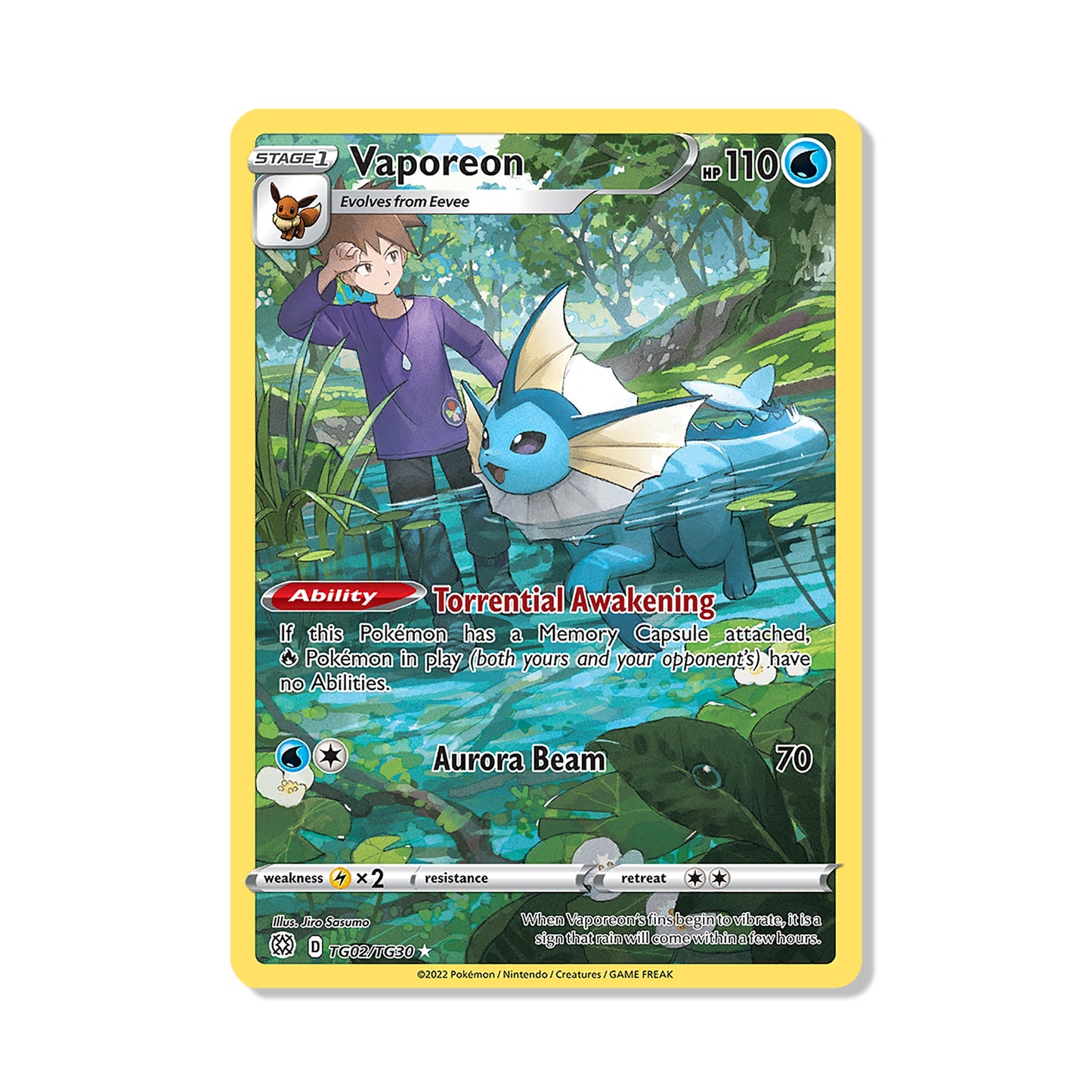 Vaporeon Pokémon Sword & Shield Brilliant Stars - Full Art kaart | Engels