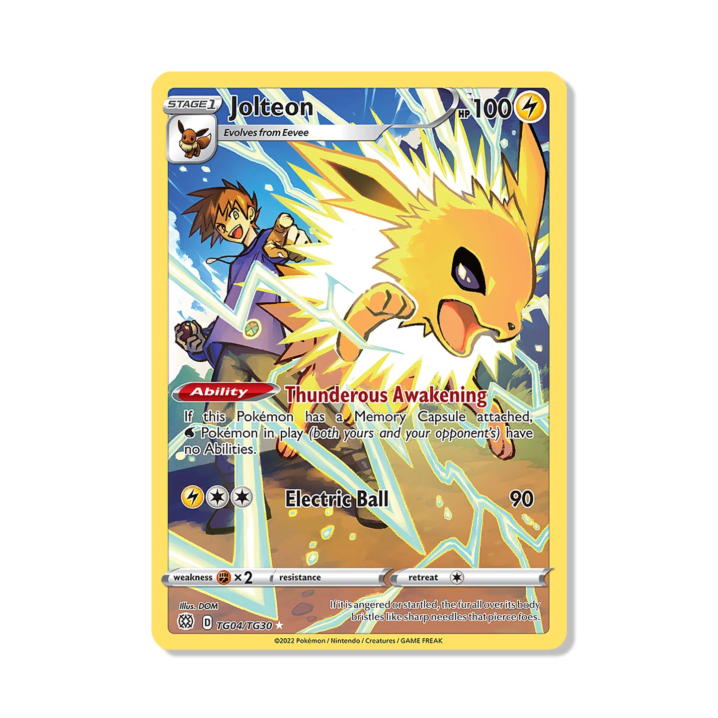 Jolteon Pokémon Sword & Shield Brilliant Stars - Full Art kaart | Engels