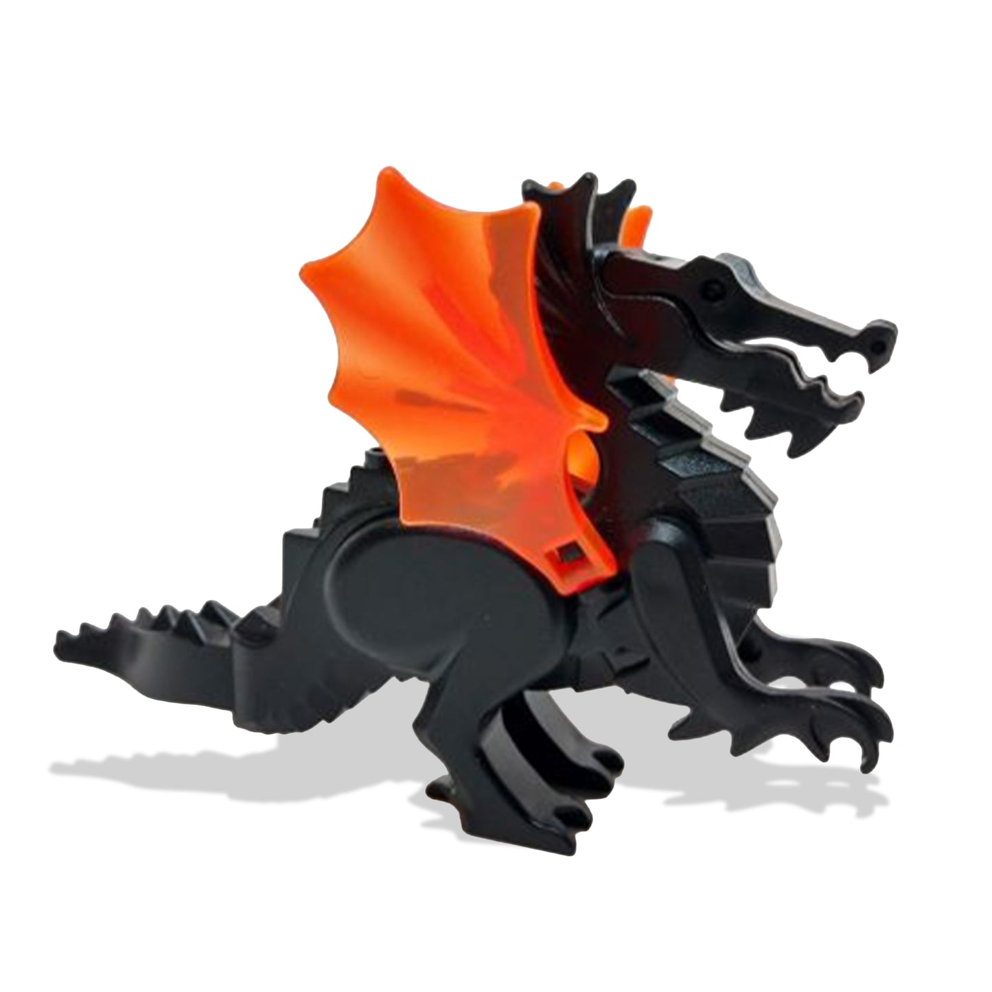 LEGO Classic Dragon with Trans-Neon Orange Wings | Fantasy Build Figure