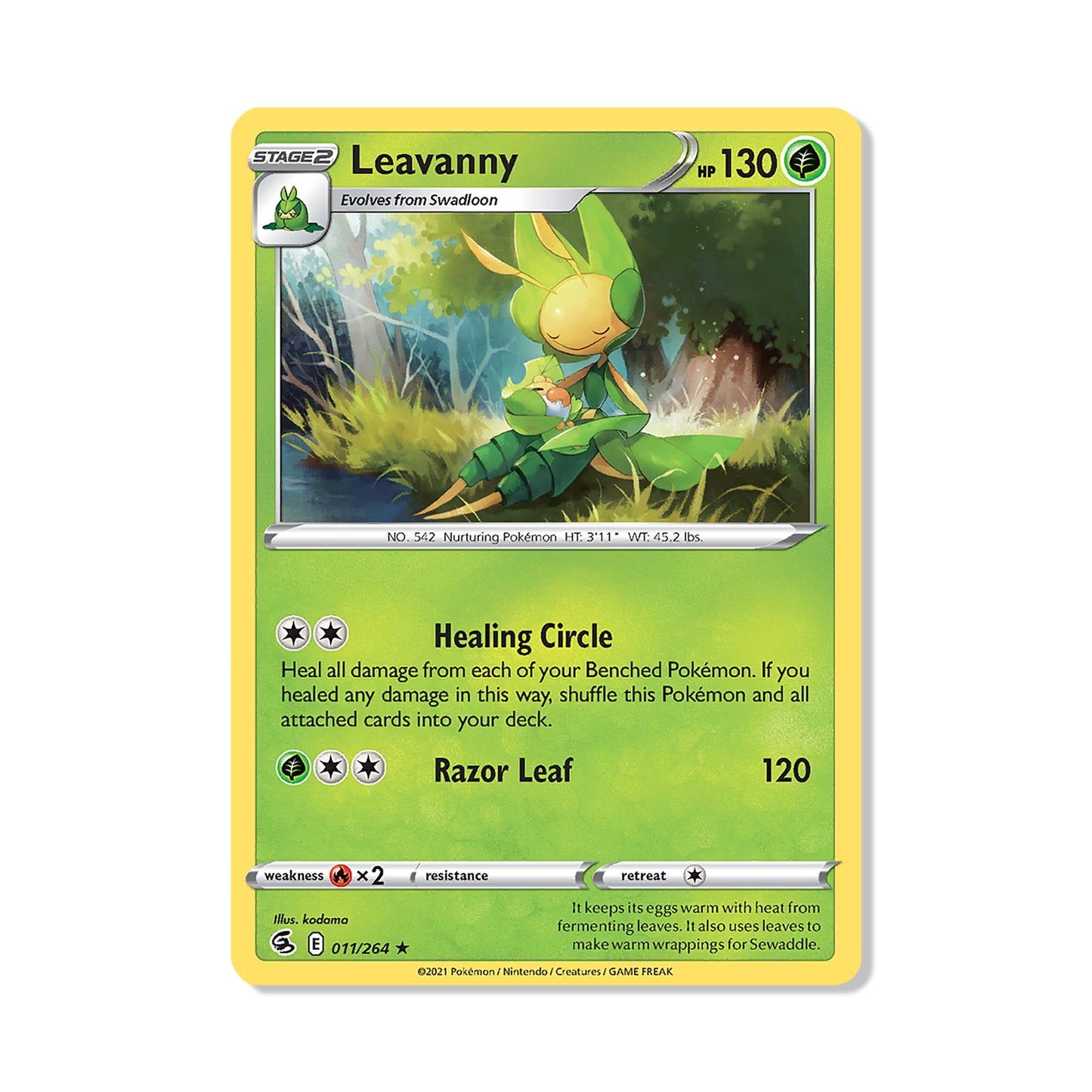 Leavanny Pokémon Pokémon Fusion Strike - Reverse Holo kaart | Engels