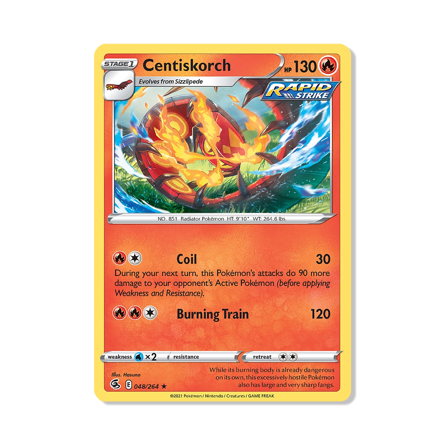 Centiskorch Pokémon Pokémon Fusion Strike - Normal kaart | Engels