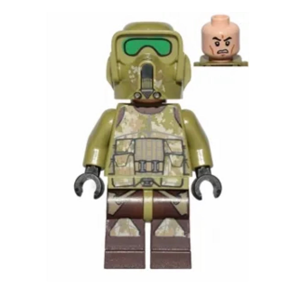 Clone Scout Trooper, 41st Elite Corps (Phase 2) - Kashyyyk Camouflage, Scowl