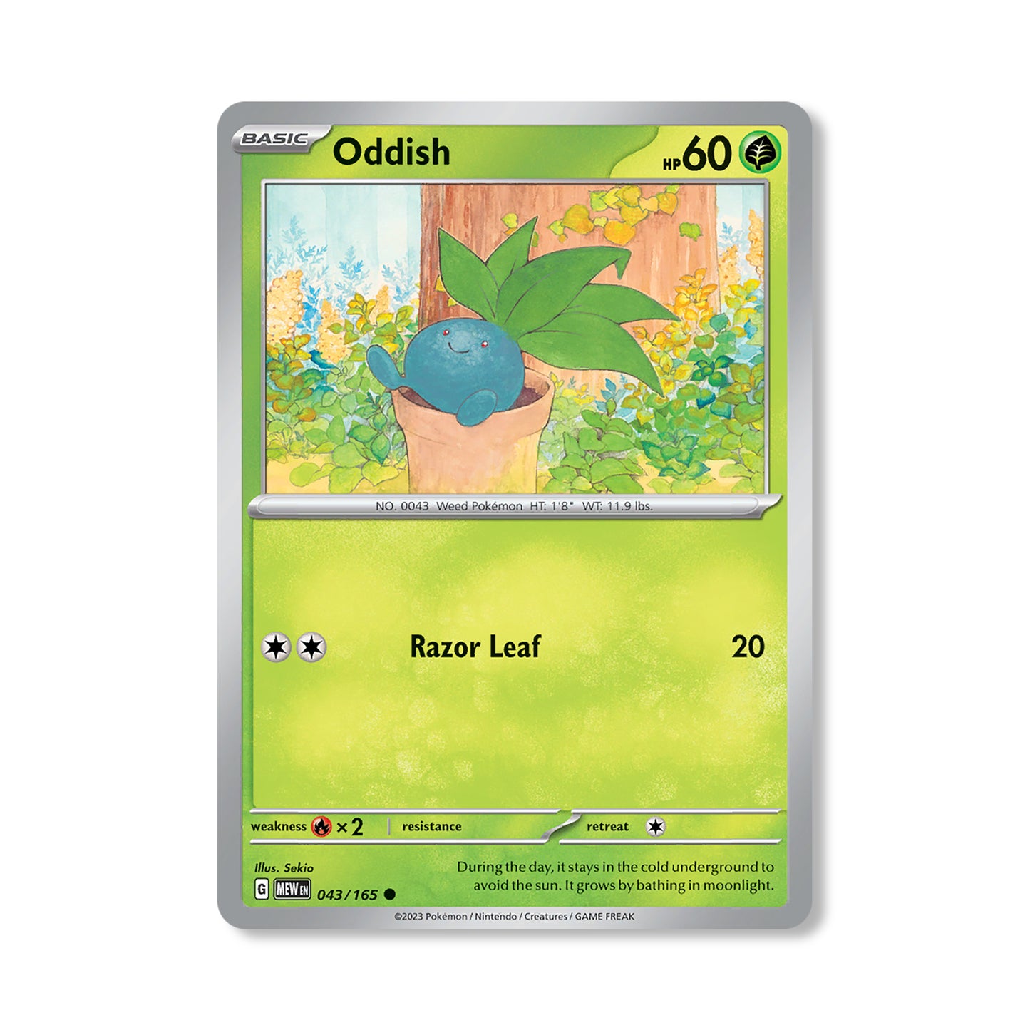 Oddish Pokémon Scarlet & Violet 230 - Reverse Holo kaart | Engels