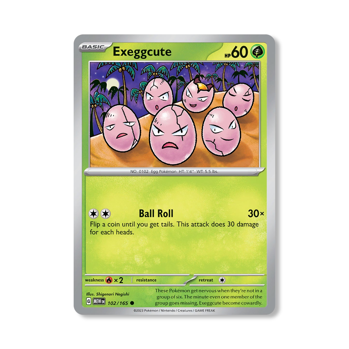 Exeggcute Pokémon Scarlet & Violet 151 - Reverse Holo kaart | Engels