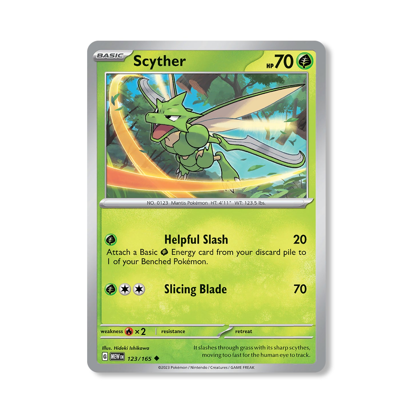 Scyther Pokémon Scarlet & Violet 151 - Reverse Holo kaart | Engels