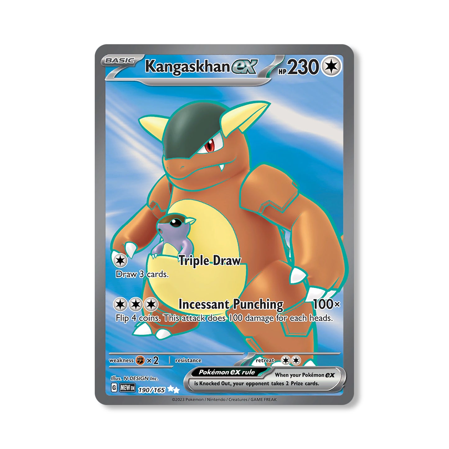 Kangaskhan ex Pokémon Scarlet & Violet 151 - ex kaart | Engels
