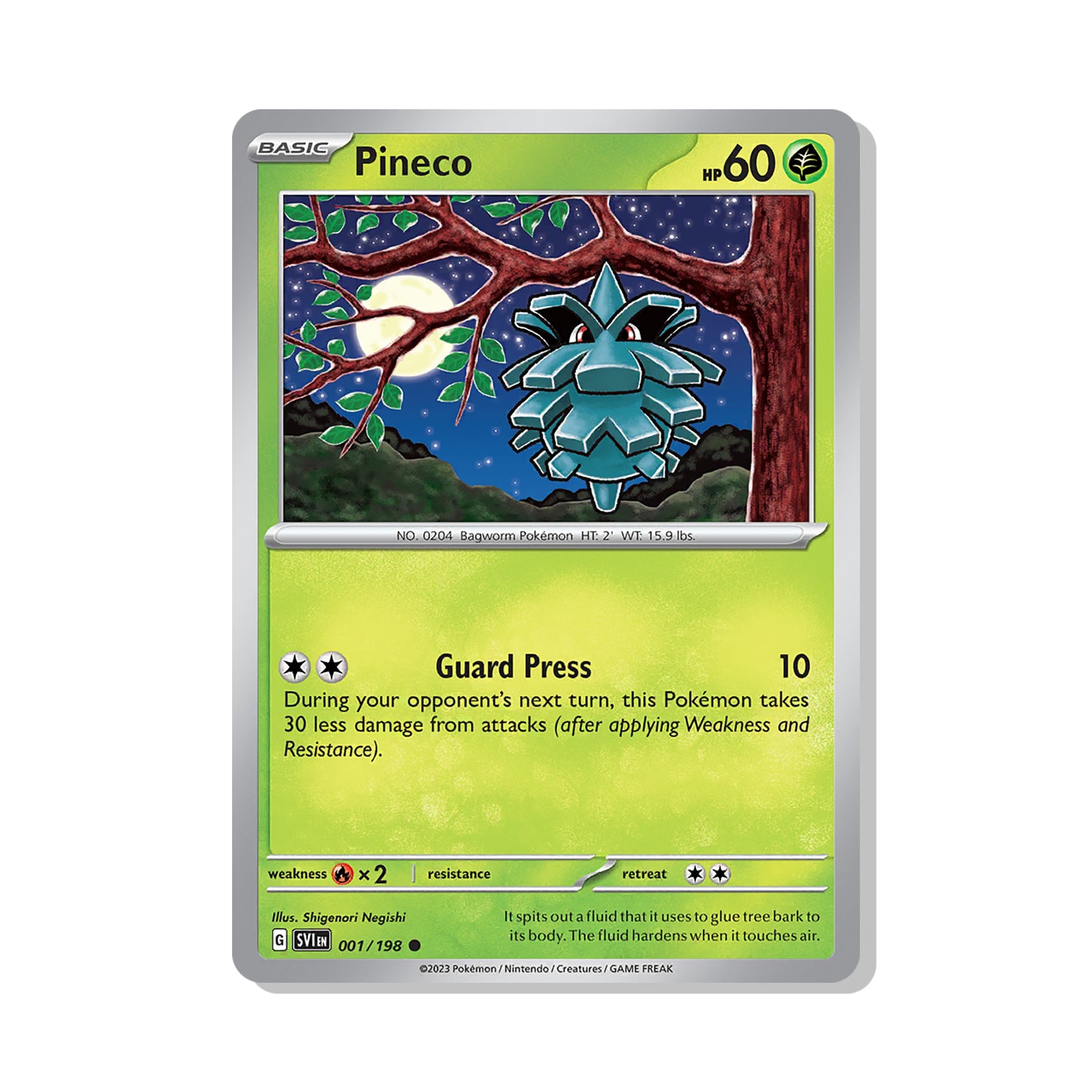 Pineco Pokémon Scarlet & Violet - Normal kaart | Engels