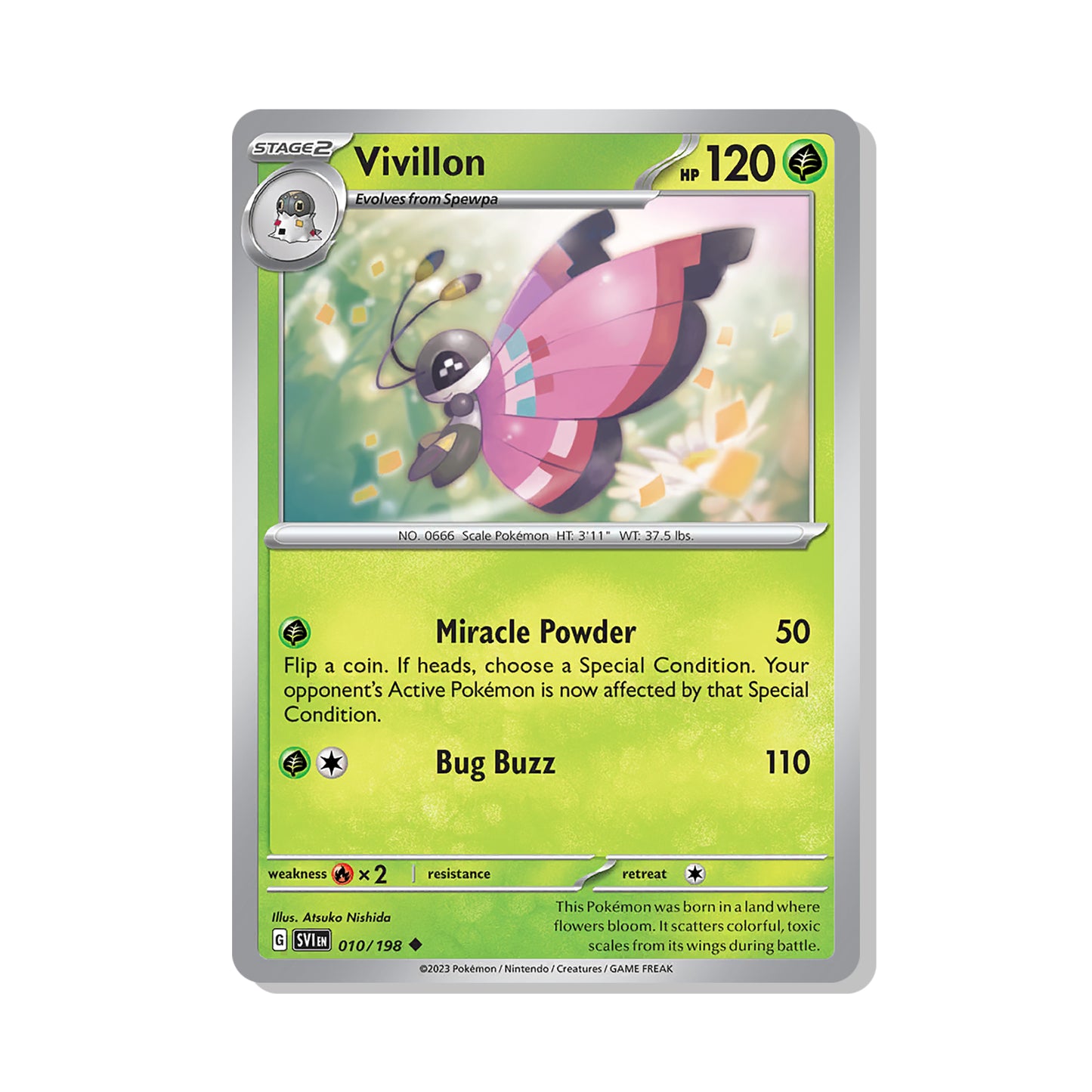 Vivillon Pokémon Scarlet & Violet - Reverse Holo kaart | Engels