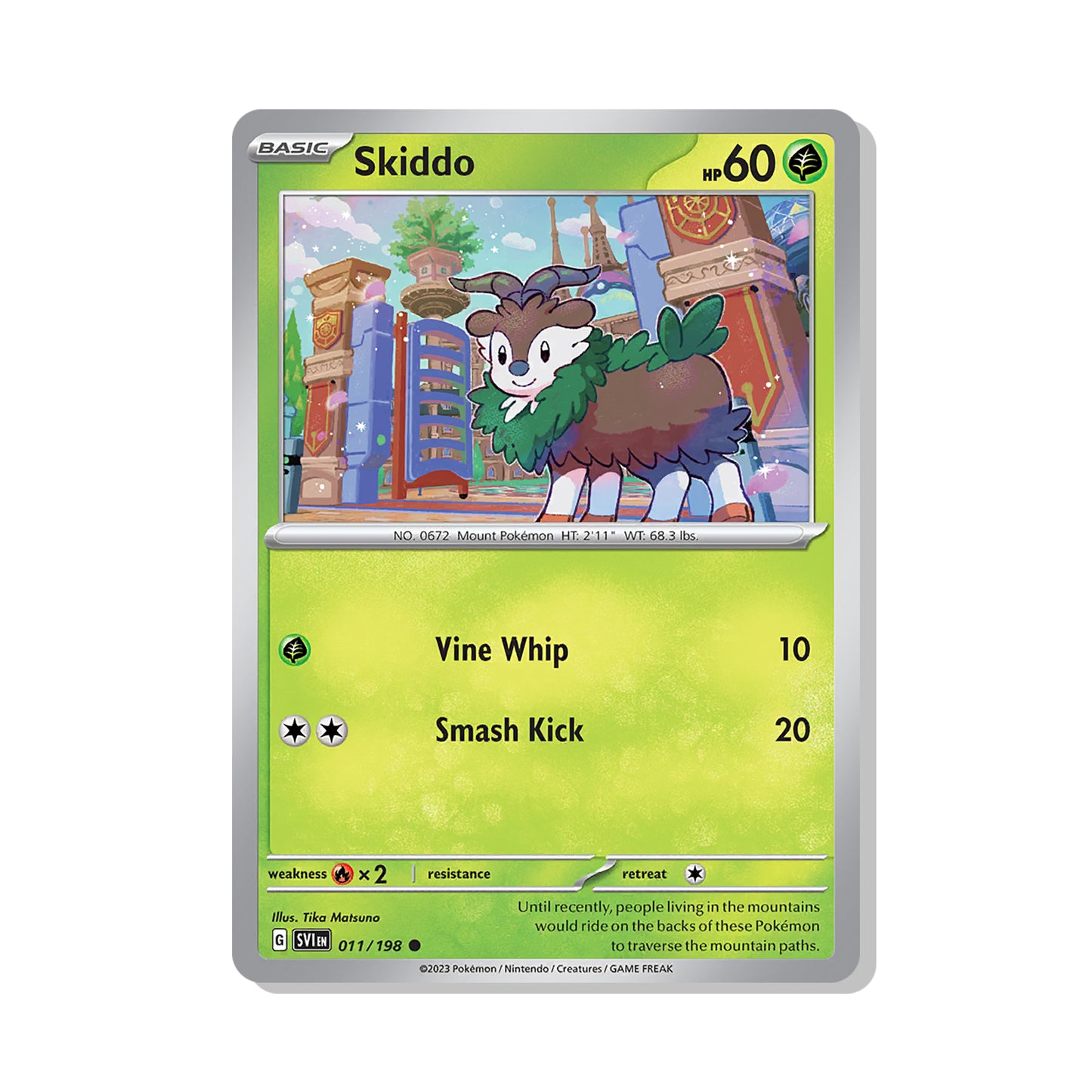 Skiddo Pokémon Scarlet & Violet - Reverse Holo kaart | Engels