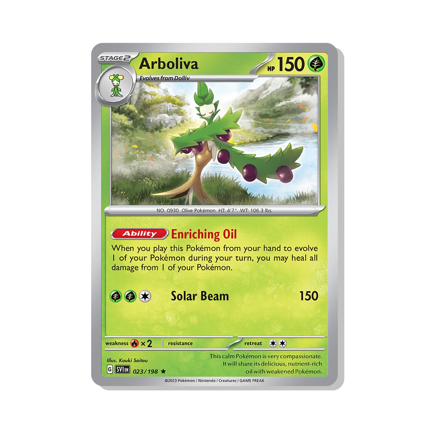 Arboliva Pokémon Scarlet & Violet - Reverse Holo kaart | Engels