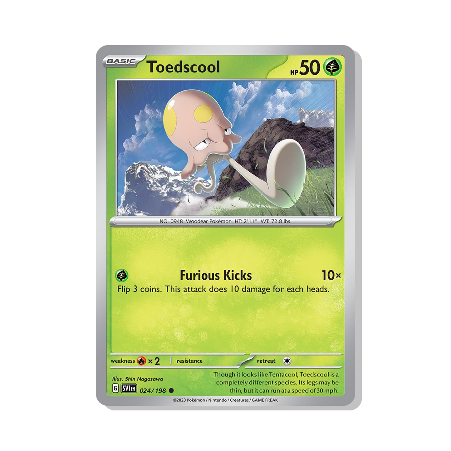 Toedscool Pokémon Scarlet & Violet - Reverse Holo kaart | Engels