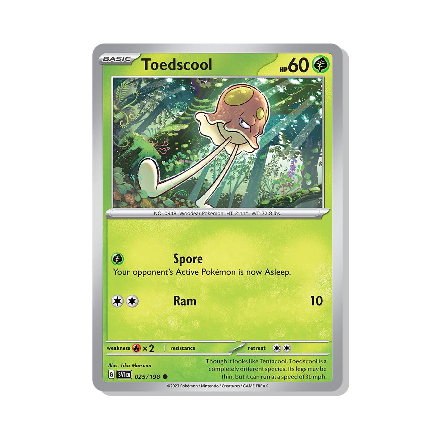 Toedscool Pokémon Scarlet & Violet - Normal kaart | Engels