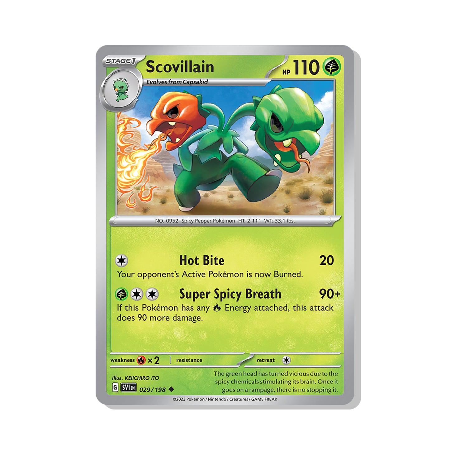 Scovillain Pokémon Scarlet & Violet - Reverse Holo kaart | Engels