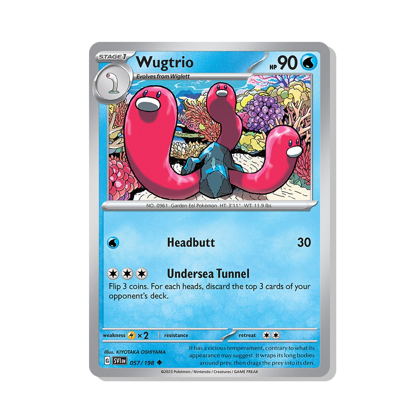 Wugtrio Pokémon Scarlet & Violet - reverse Holo kaart | Engels