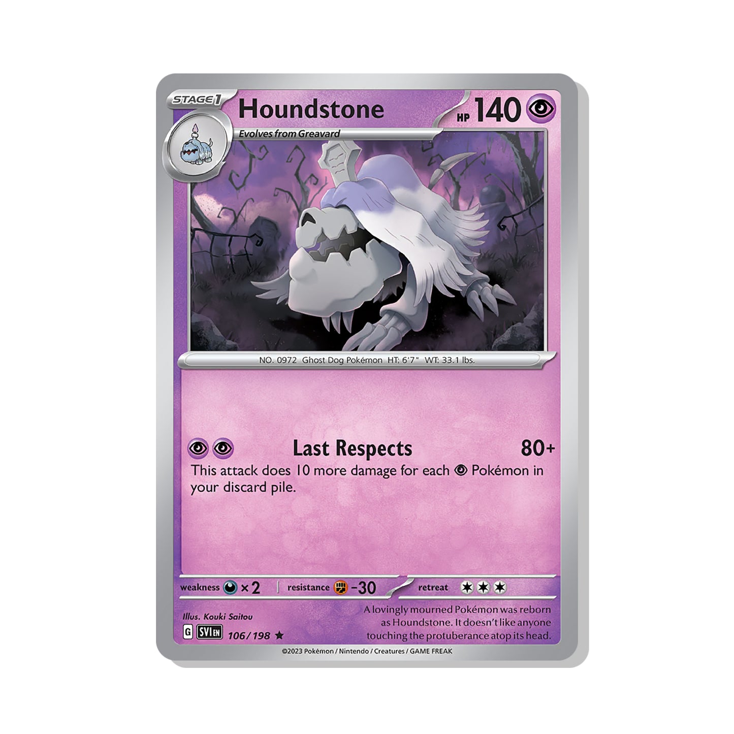 Houndstone Pokémon Scarlet & Violet - Normal kaart | Engels
