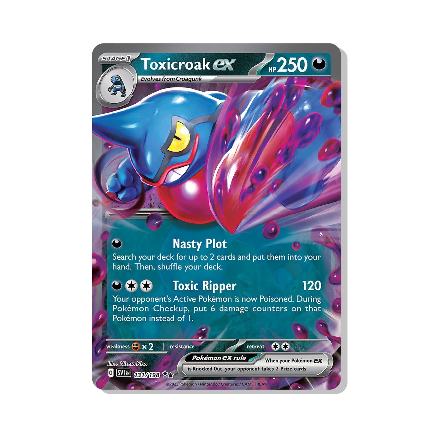 Toxicroak ex Pokémon Scarlet & Violet - ex kaart | Engels