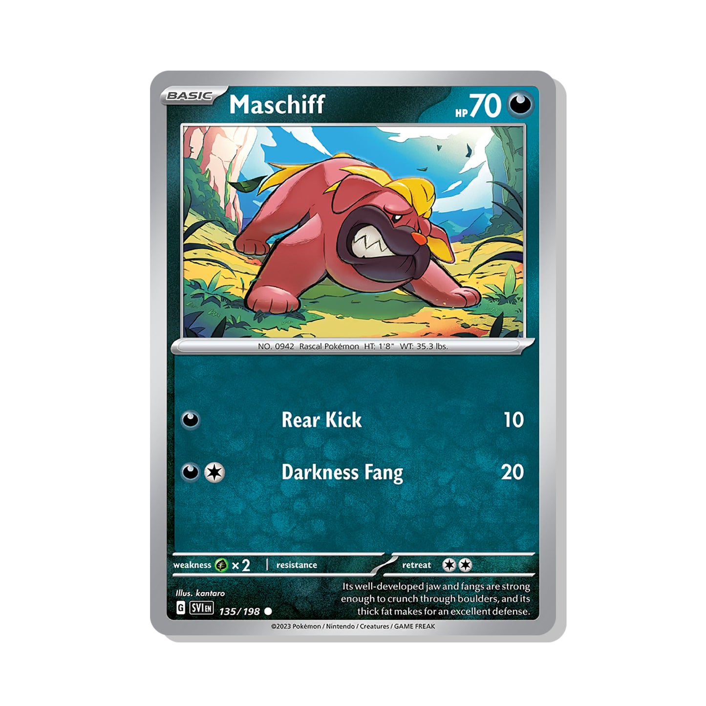 Maschiff Pokémon Scarlet & Violet - Reverse Holo kaart | Engels