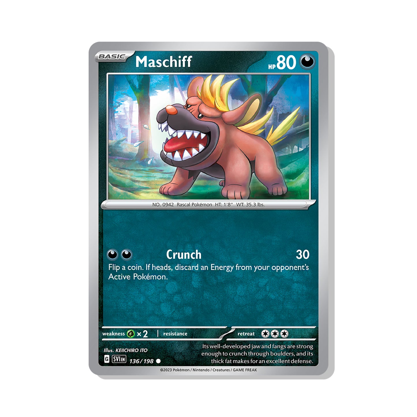 Maschiff Pokémon Scarlet & Violet - Reverse Holo kaart | Engels