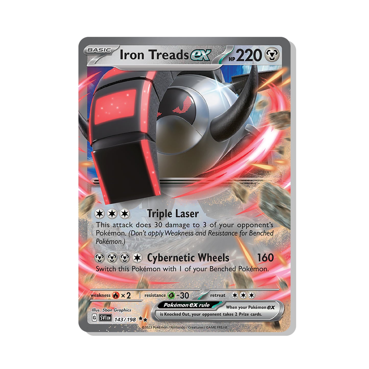 Iron Treads ex Pokémon Scarlet & Violet - ex kaart | Engels