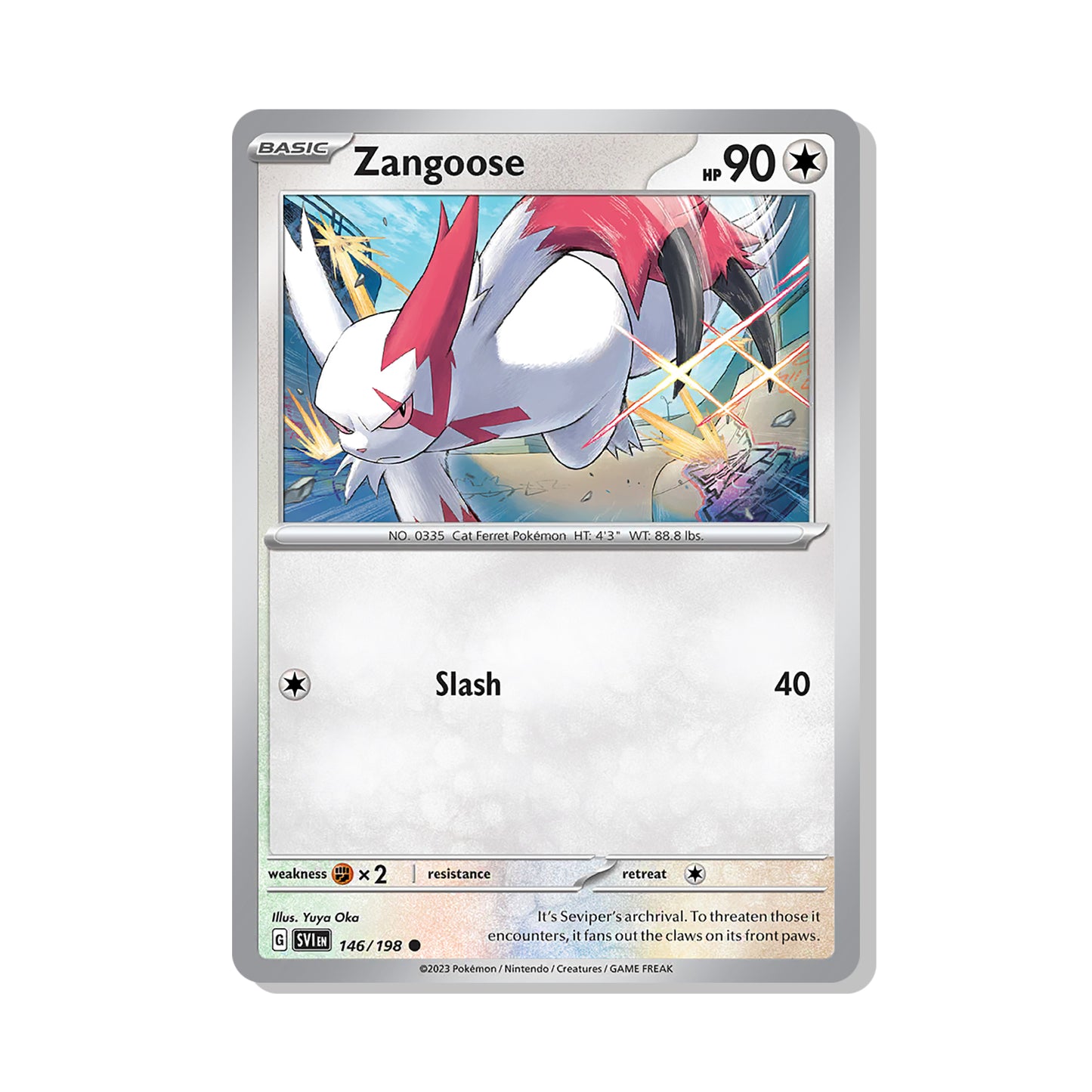 Zangoose Pokémon Scarlet & Violet - Reverse Holo kaart | Engels