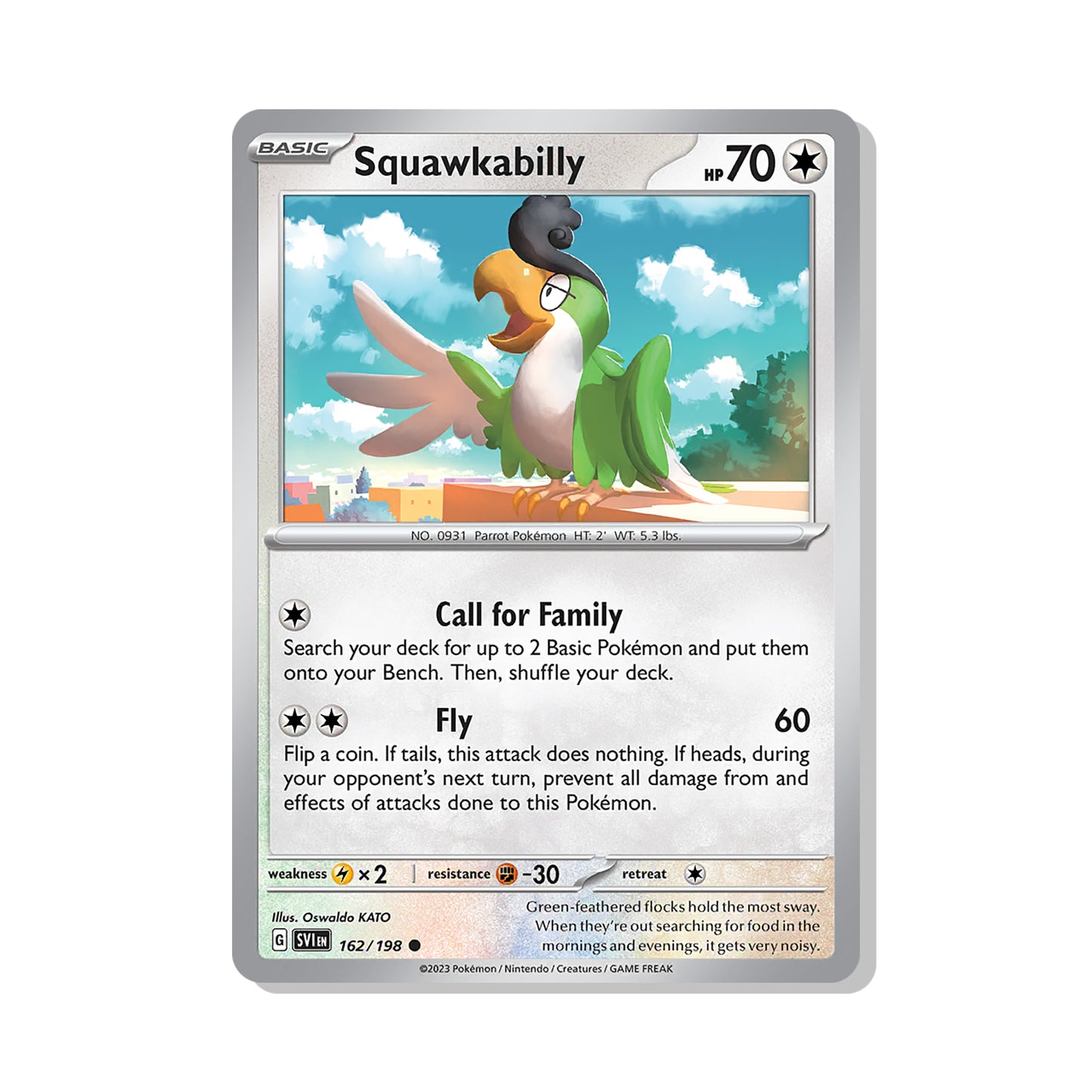 Squawkabilly Pokémon Scarlet & Violet - Reverse Holo kaart | Engels