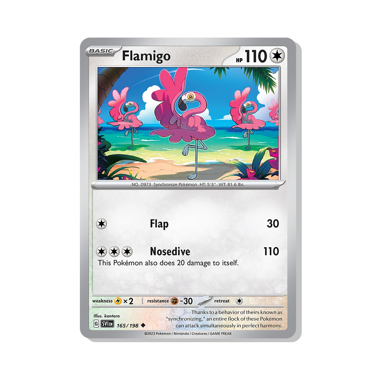 Flamigo Pokémon Scarlet & Violet - Normal kaart | Engels