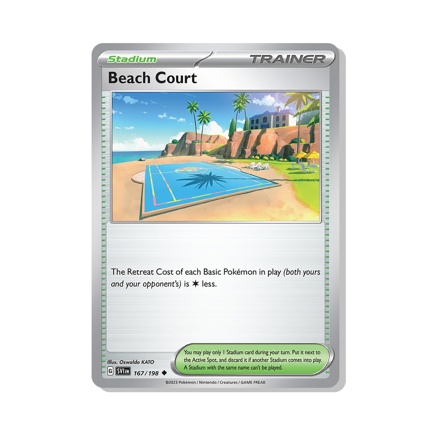 Beach Court Pokémon Scarlet & Violet - Reverse Holo kaart | Engels
