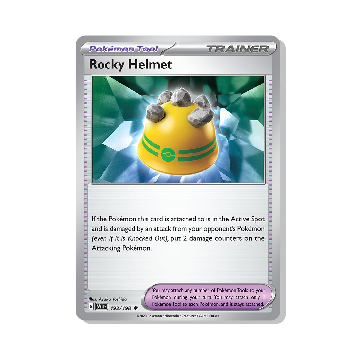 Rocky Helmet Pokémon Scarlet & Violet - Normal kaart | Engels