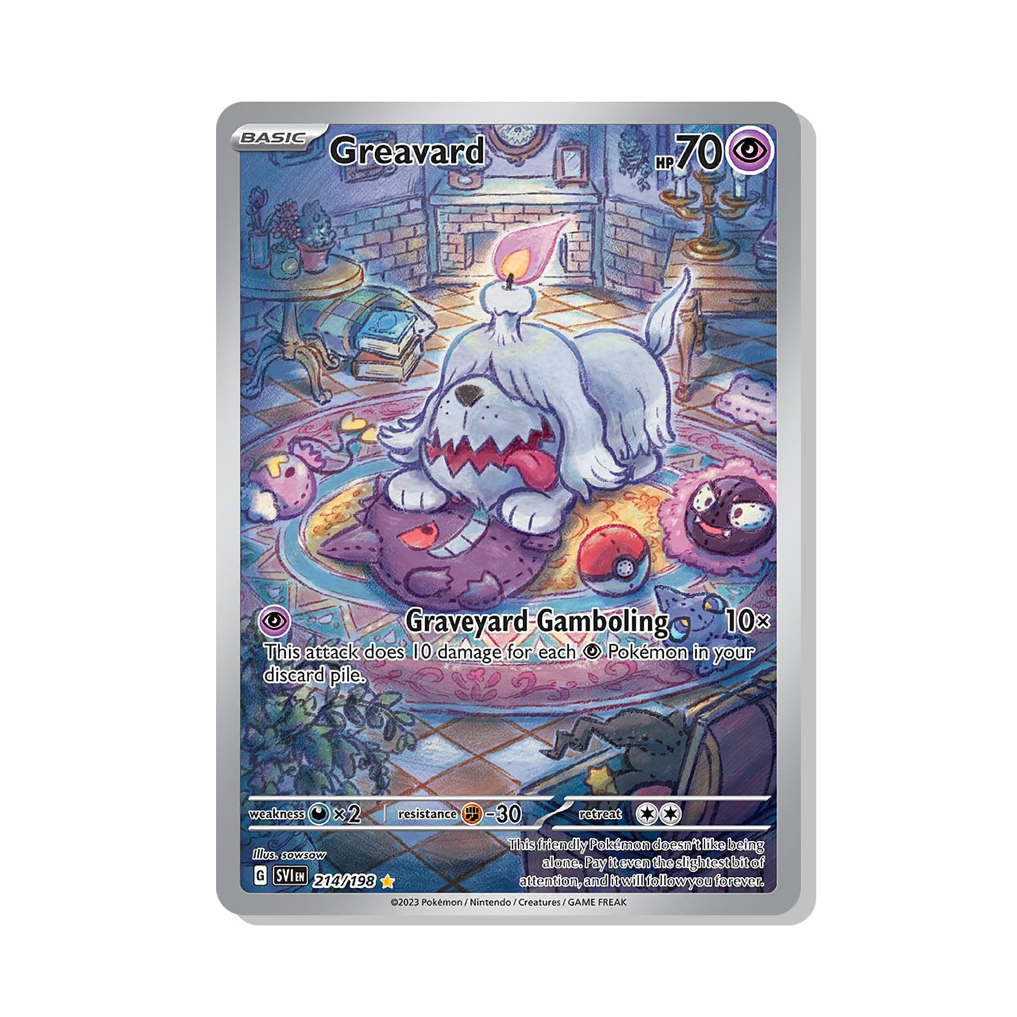 Greavard Pokémon Scarlet & Violet - Full Art kaart | Engels