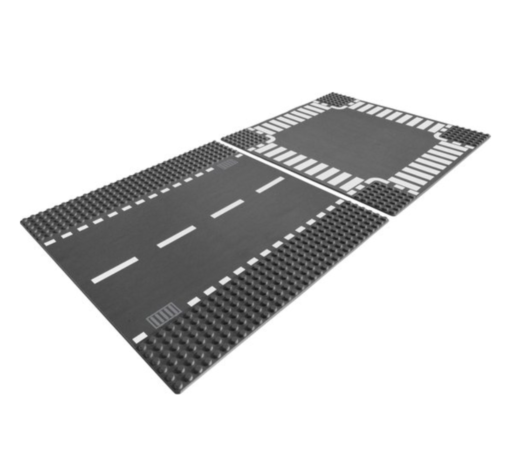LEGO City Rechte Wegenplaten en Kruising - 7280
