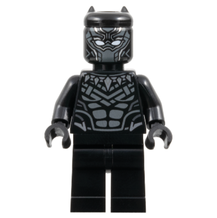Black Panther LEGO Marvel Minifigure SH1019 Dark Gray Armor Wakanda