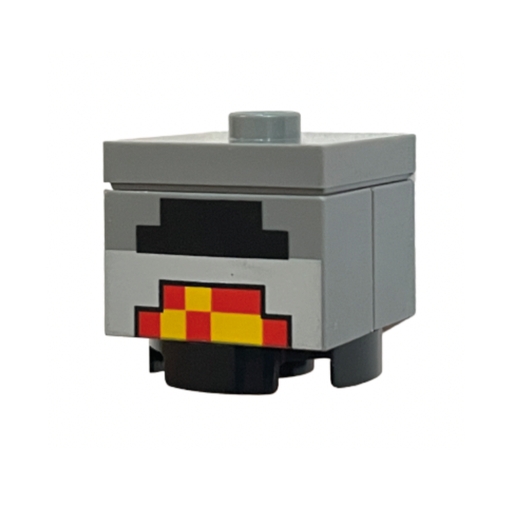 Minecraft Furnace LEGO Build Cobblestone Block Display