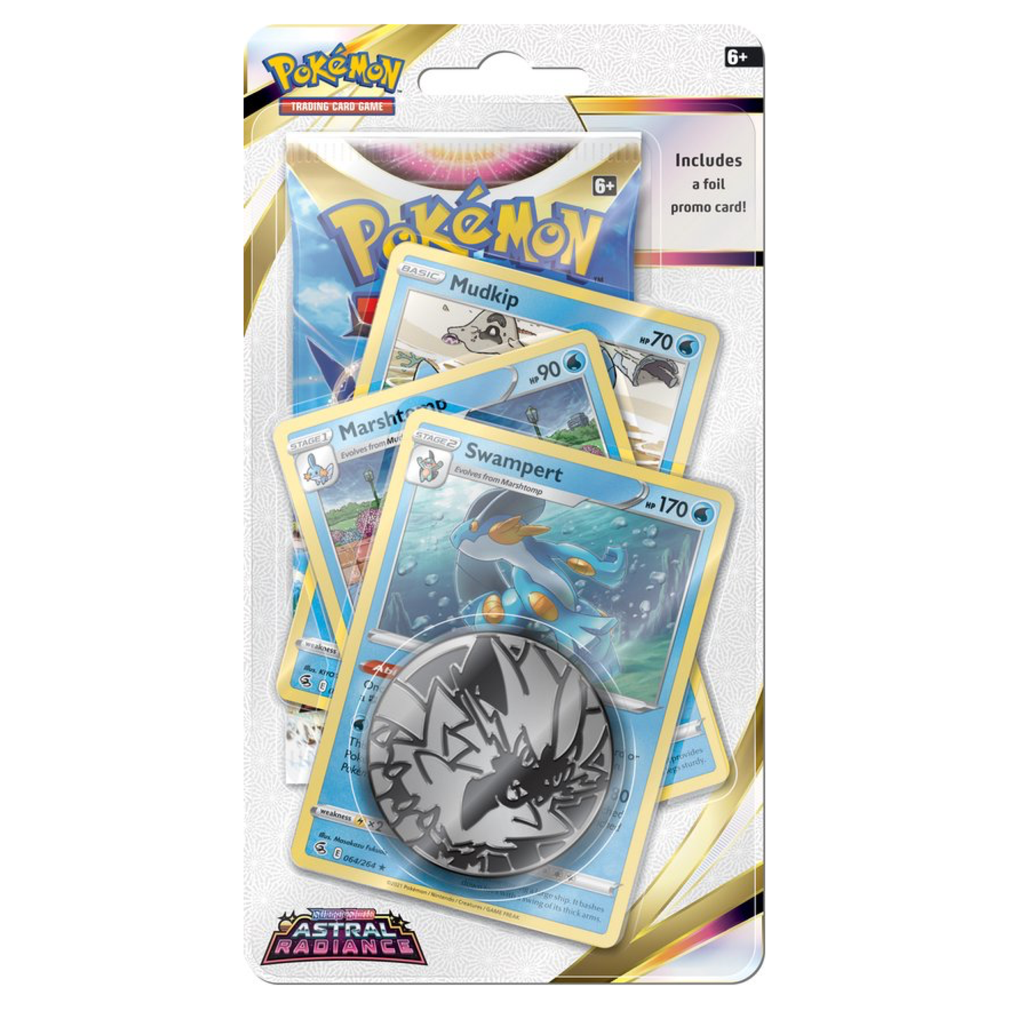 Pokémon Sword & Shield Astral Radiance Premium Checklane Booster- Swampert