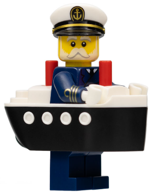 Minifig col407 - Ferry Captain, Series 23 (Minifigure Only without Stand and Accessories)